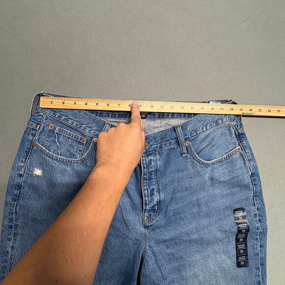 J.CREW Factory‎ Women's High Rise Straight Crop Jeans Sz 35 Premium Edition Plus - Picture 12 of 13